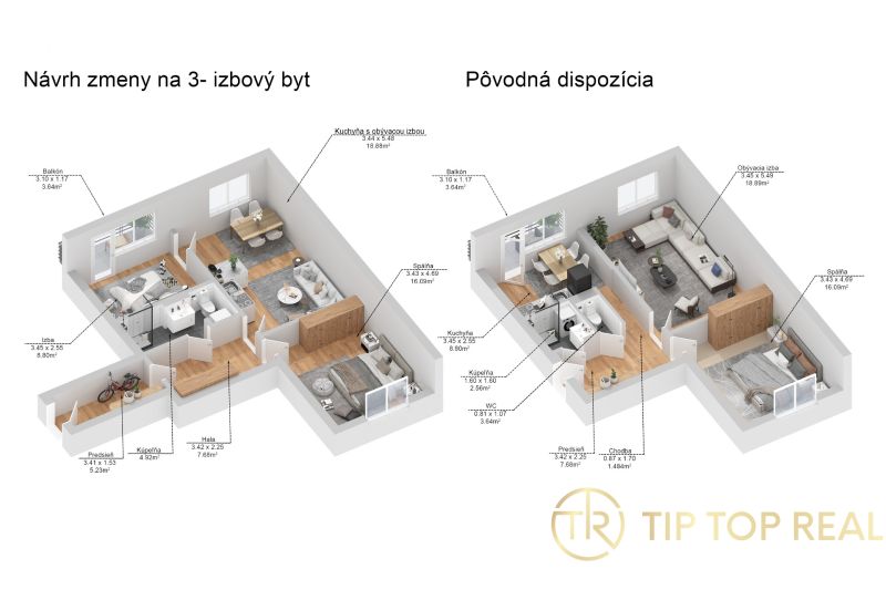 3D pôdorysy